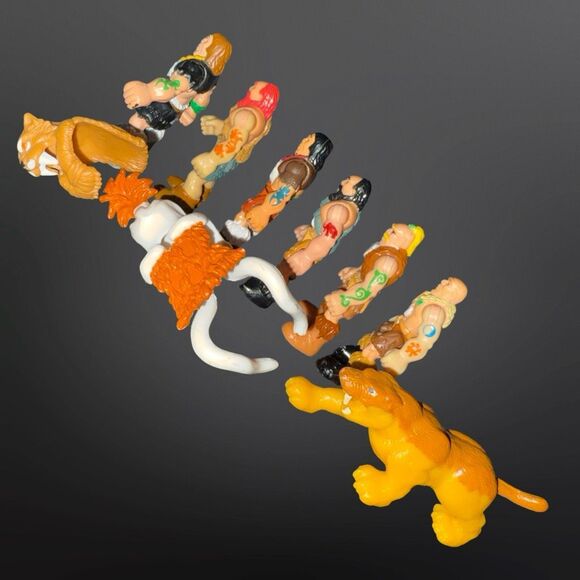 FP Imaginext T-Rex Playset Sabertooth Caveman Dinosaurs Island Figures 2.5” A6 - Picture 2 of 15